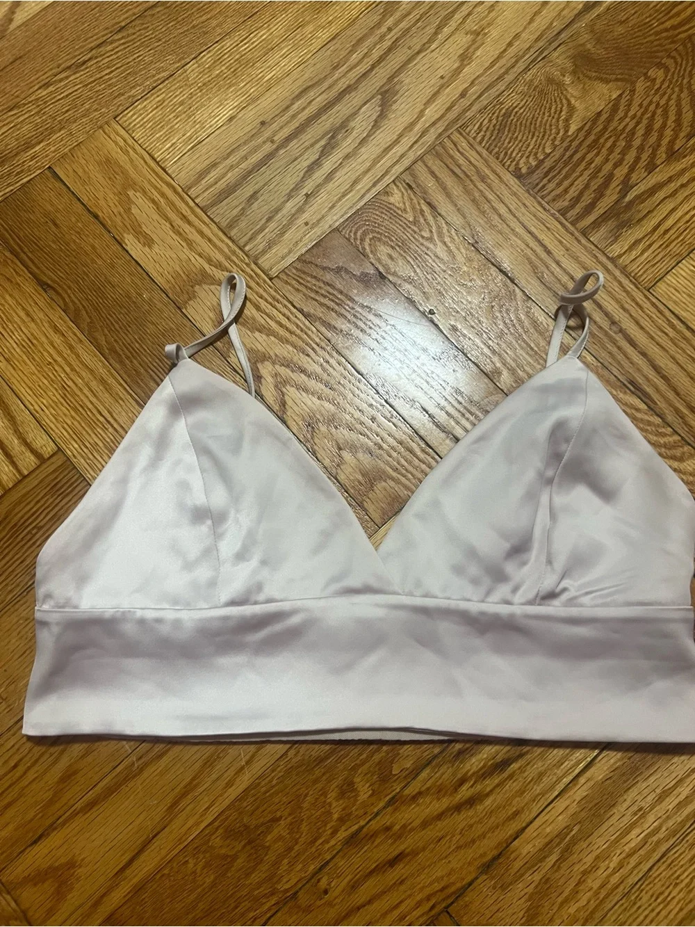 Aritzia BABATON  Light Beige Bralette Crop Top - Women's Intimates